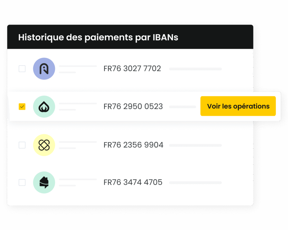 Traçabilité optimisée dans vos outils grâce au rapprochement automatique des factures émises et des paiements entrants via l'IBAN virtuel.