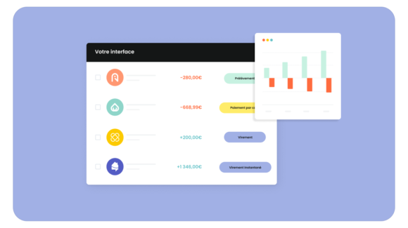 An interface to follow payment flows